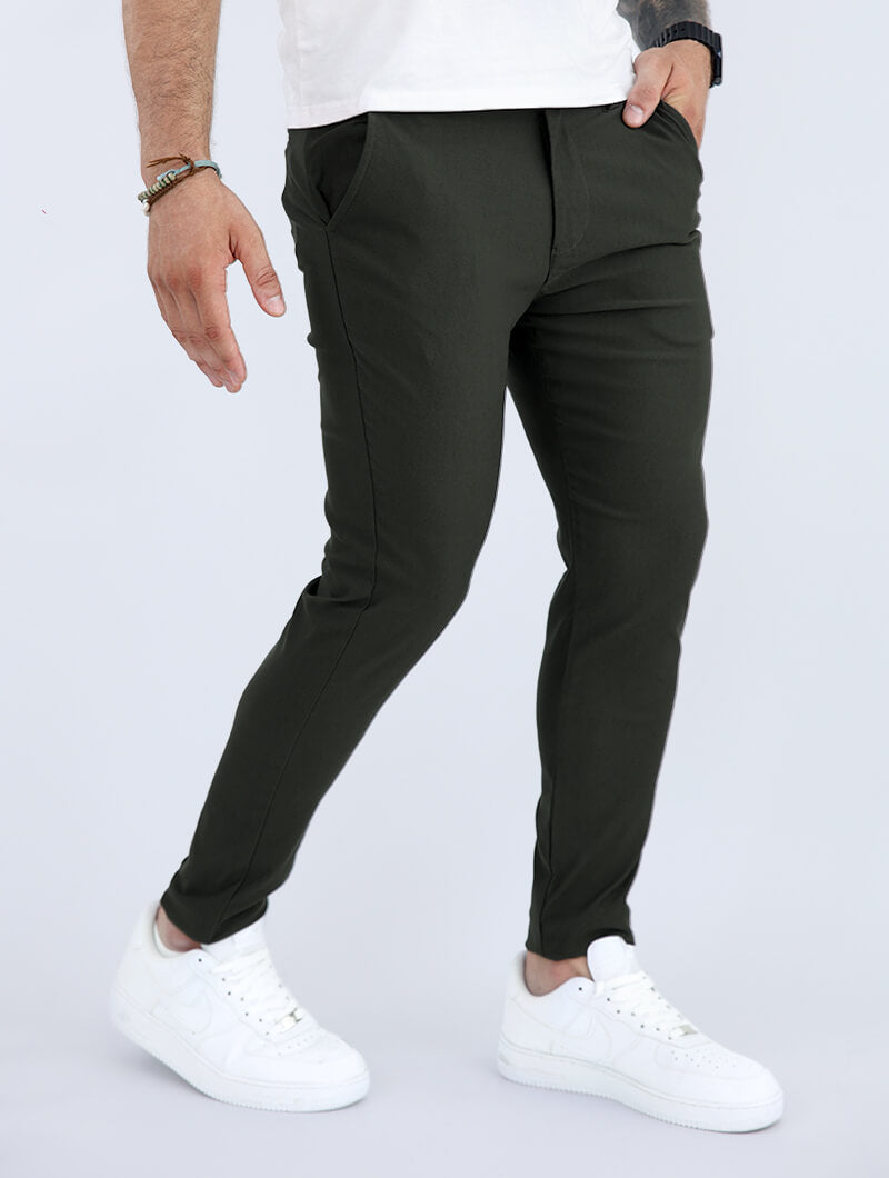 Liora Stretch Pants - Black Olive