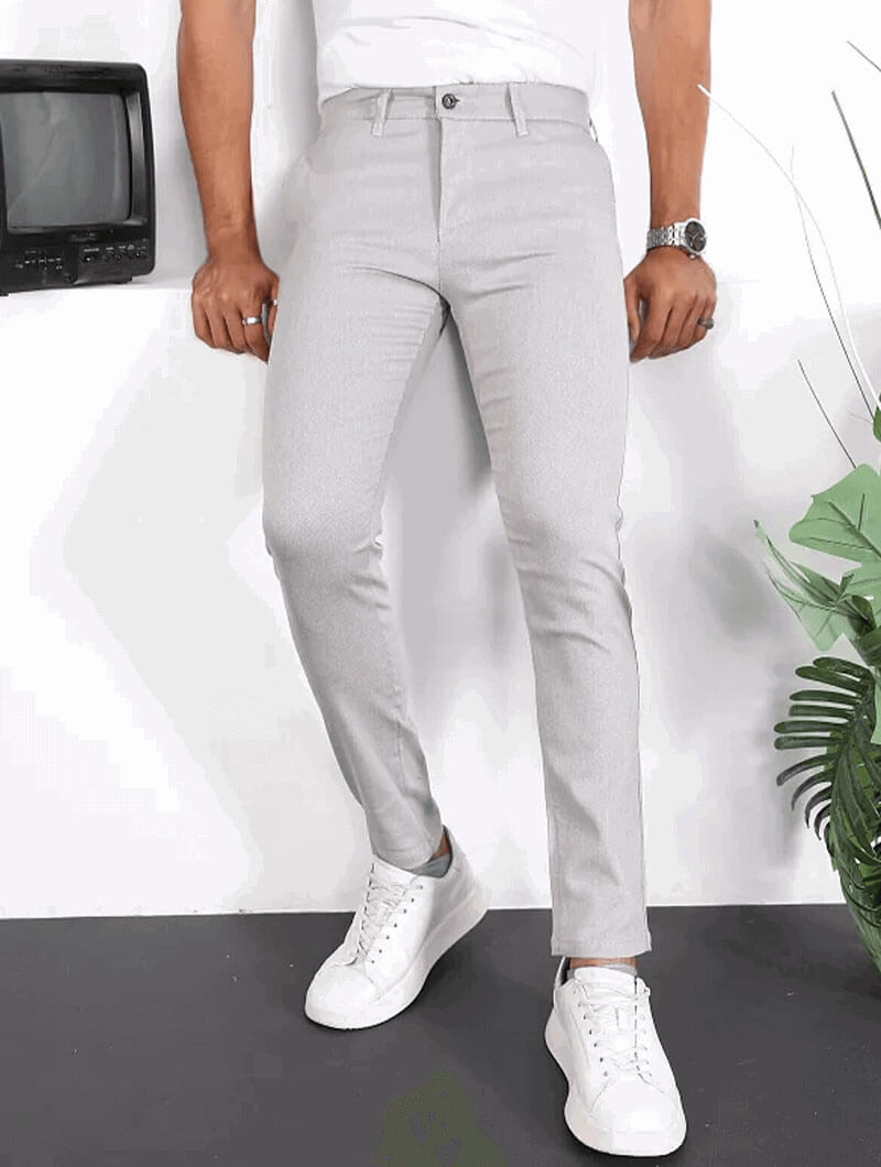 Liora Stretch Pants - Light Grey
