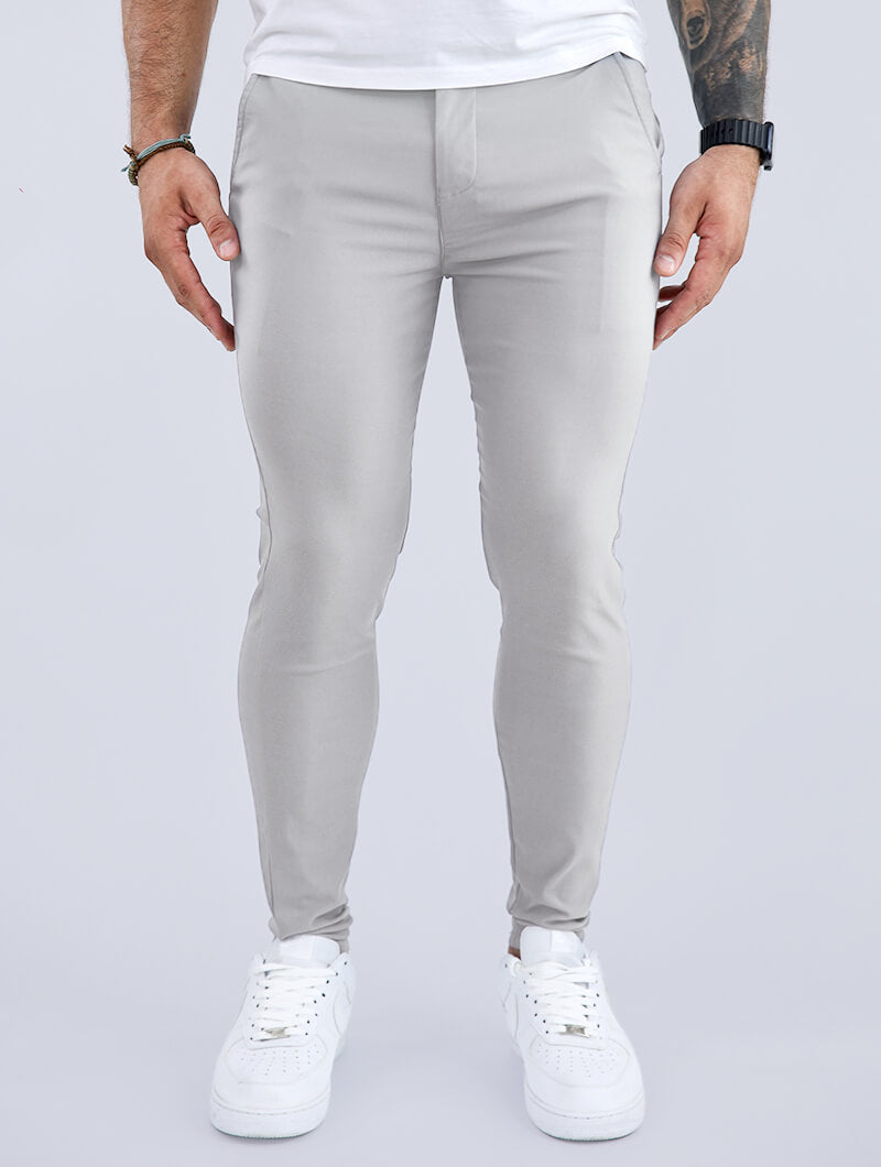 Liora Stretch Pants - Light Grey