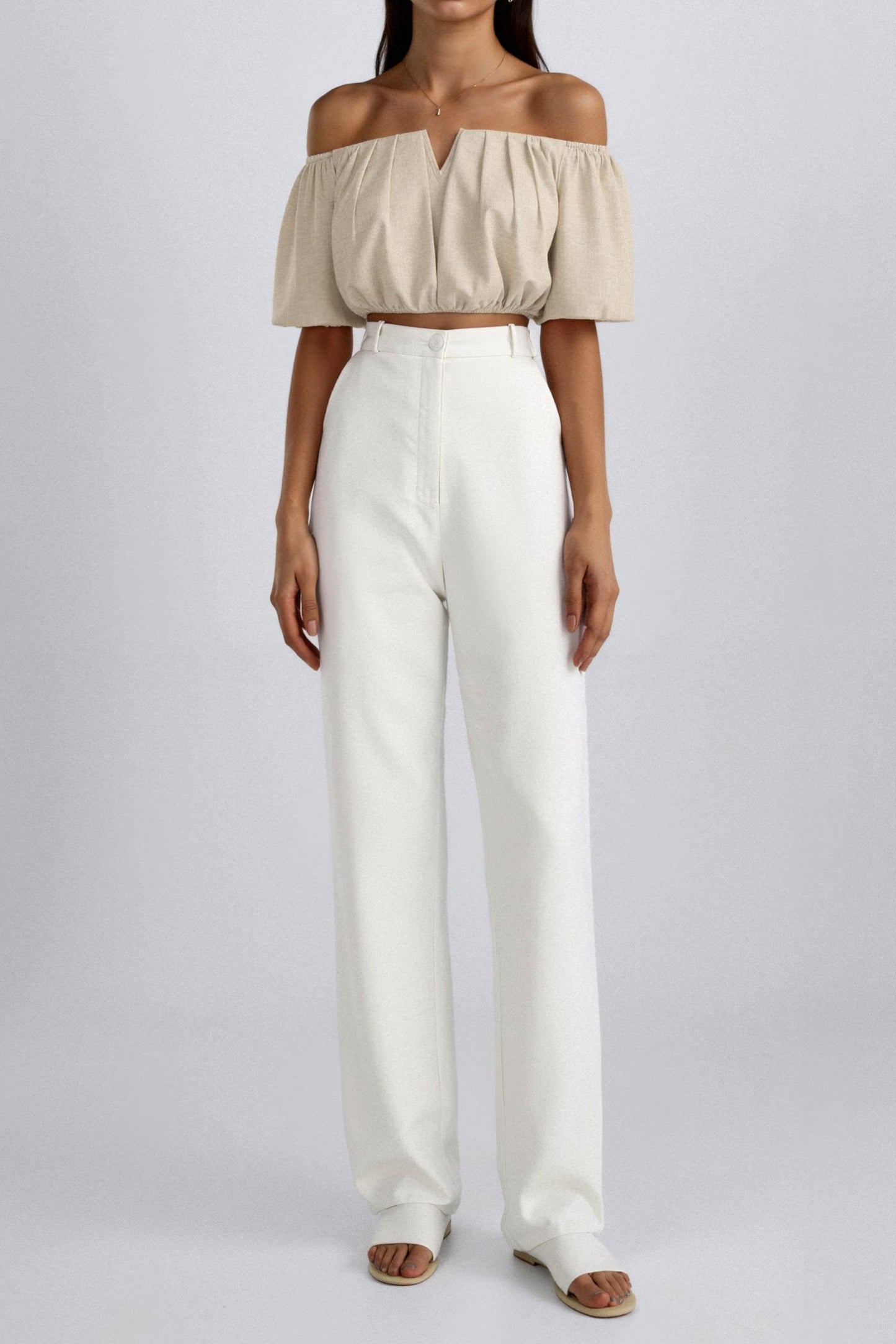 Old Money Elegant Loose Solid Pleated Notch Neck T-shirt