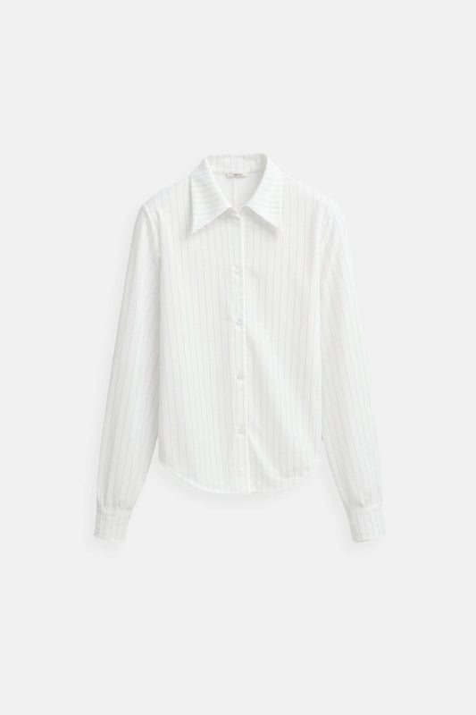 Old Money Elegant Striped Print Button Business Front Shirt