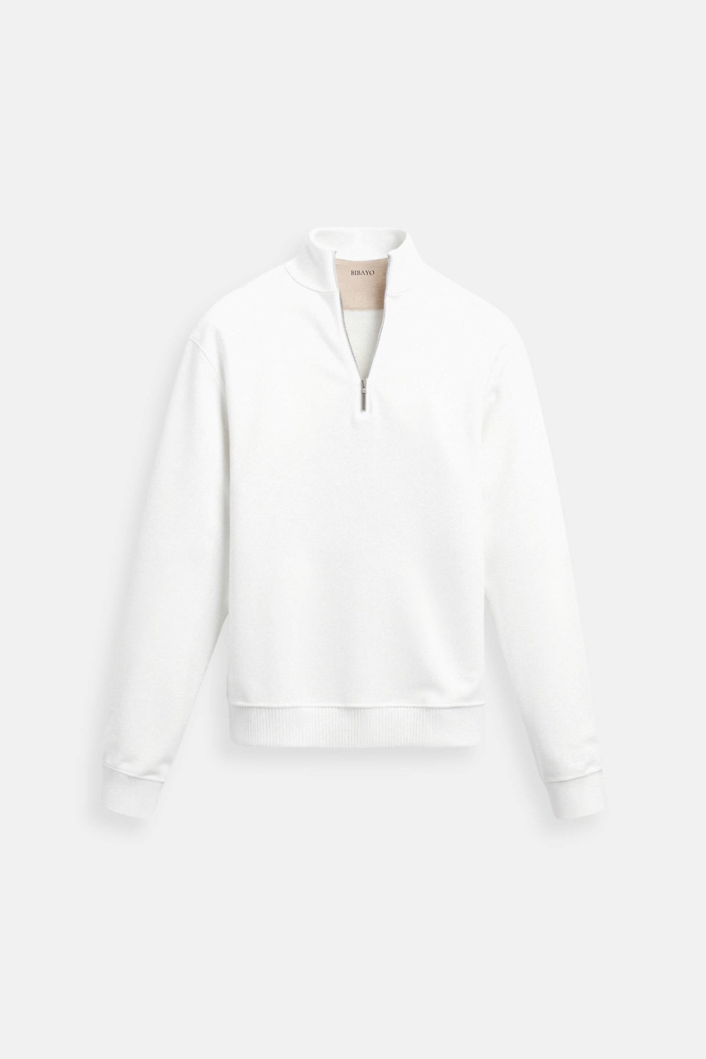 Old Money Classic Loose Solid Knitted Zip Pullover