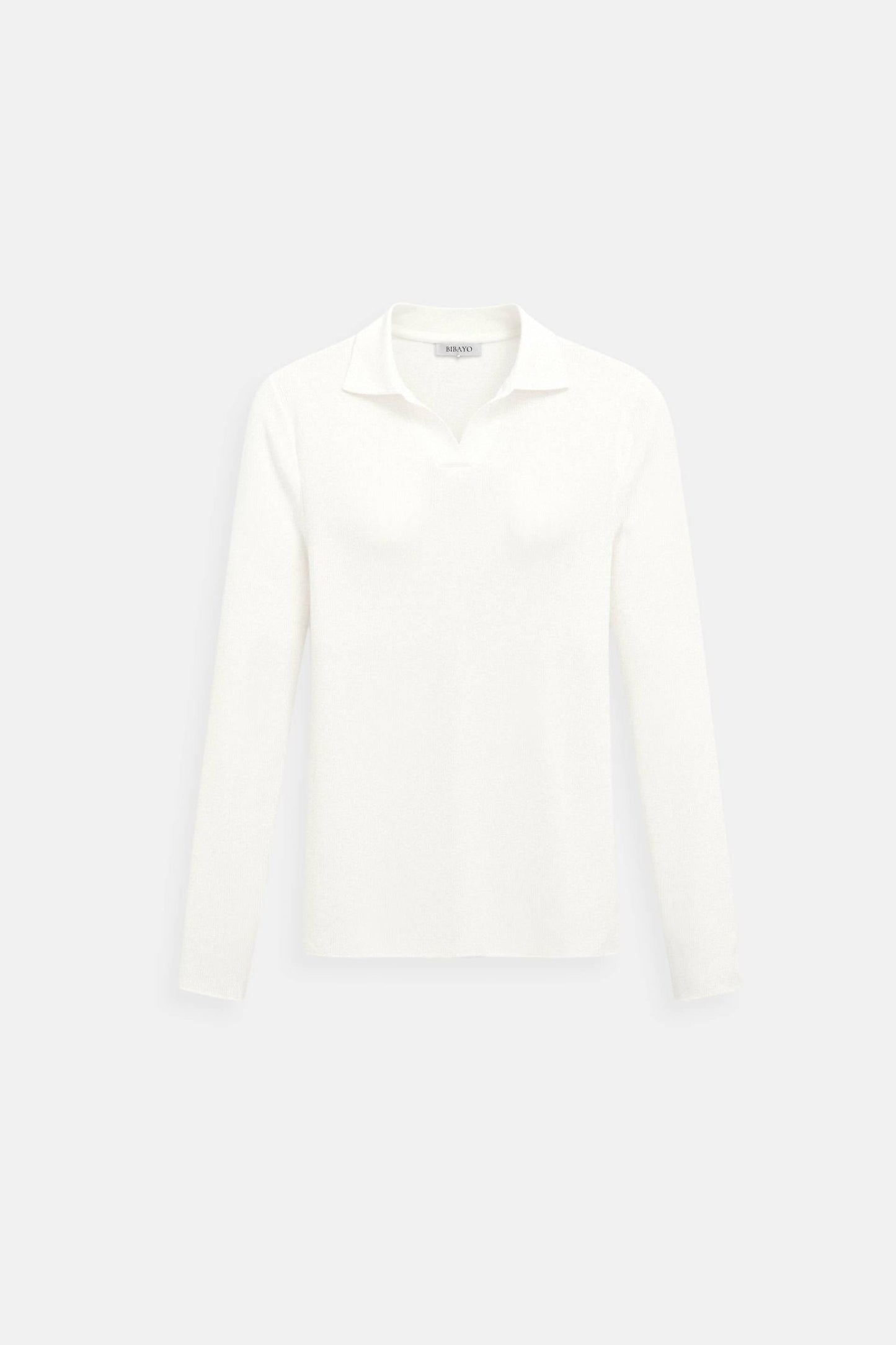 Old Money Elegant Long Sleeve Solid Notched Collar Ribbed Polo T-shirt