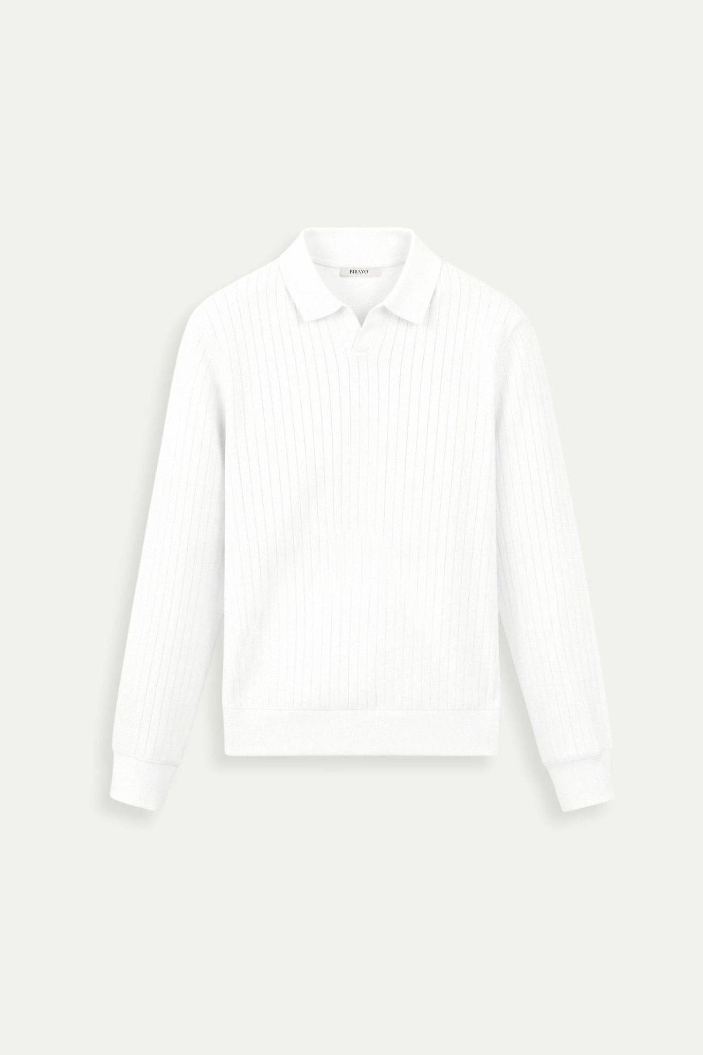 Old Money Striped Long Sleeve Polo T-Shirt