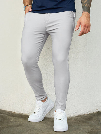 Liora Stretch Pants - Light Grey