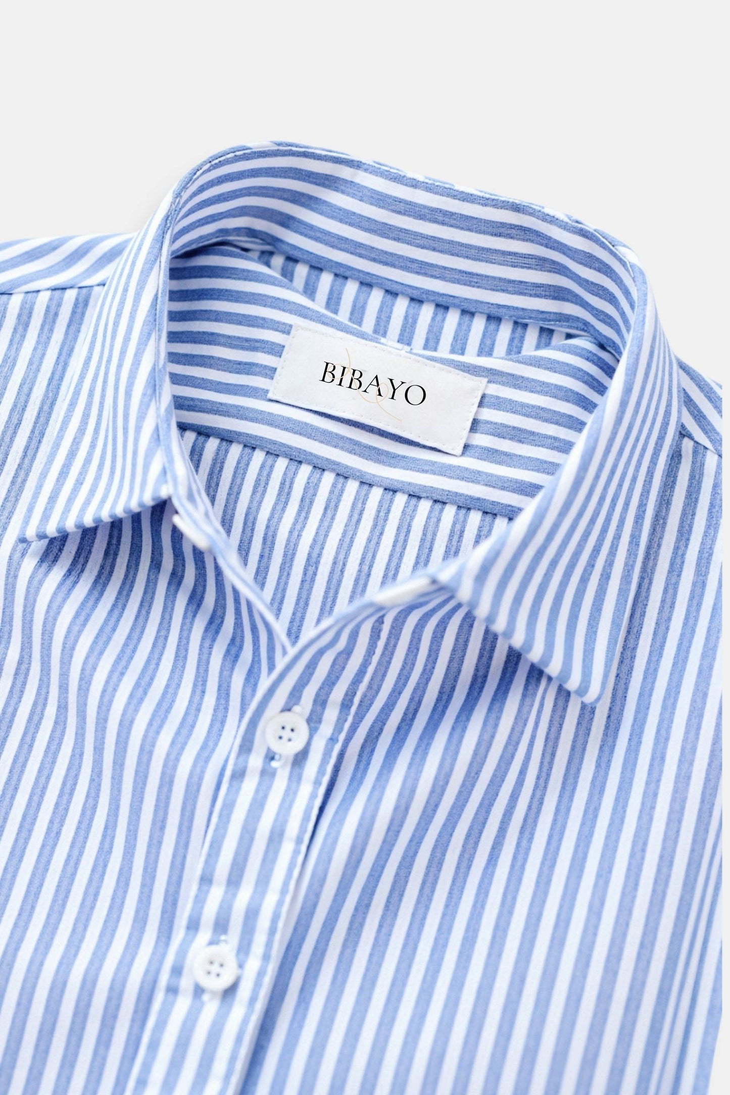 Old Money Cotton Striped Button Front Shirt