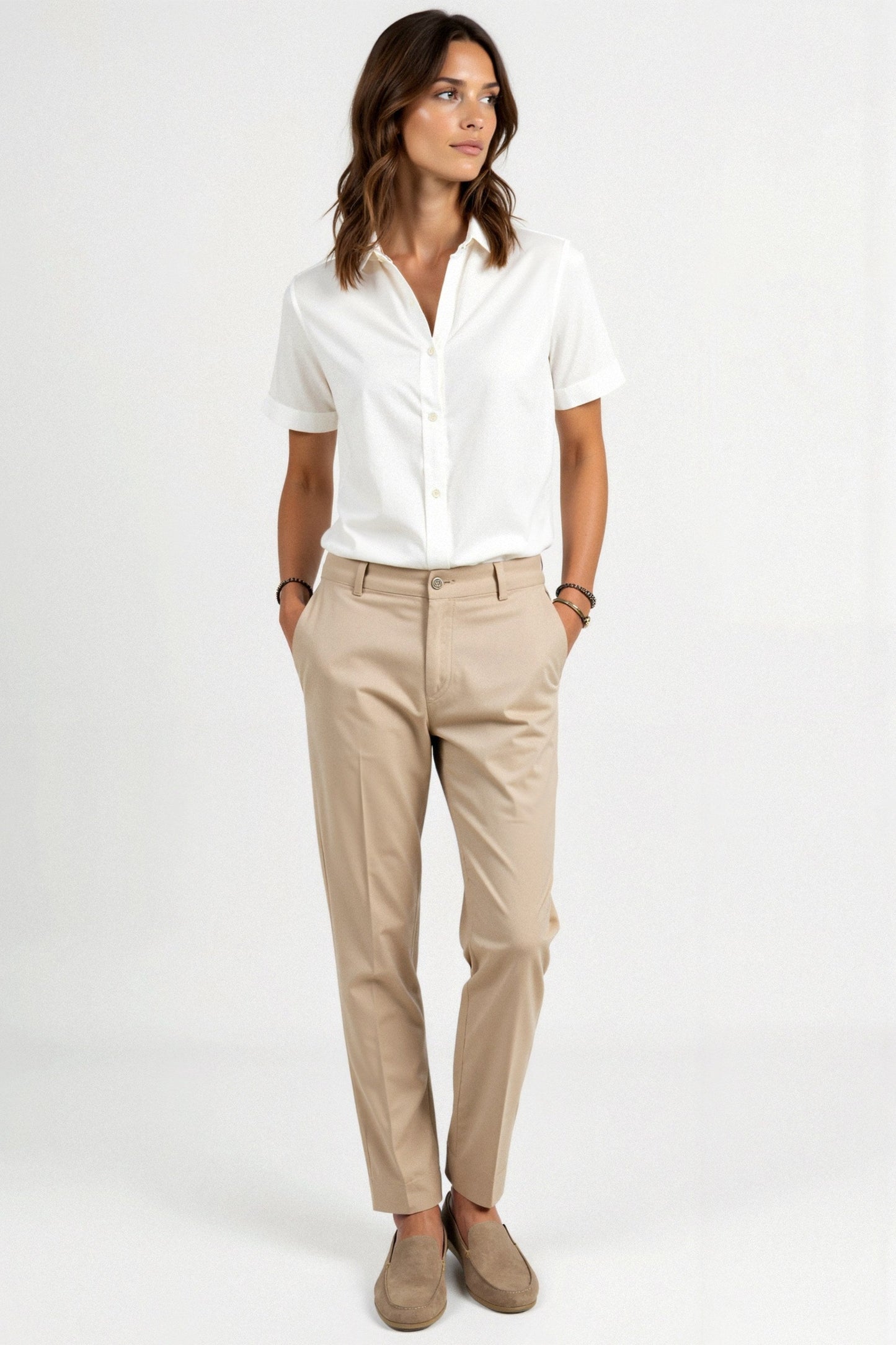 Old Money Short Sleeve Solid Button Front Shirt