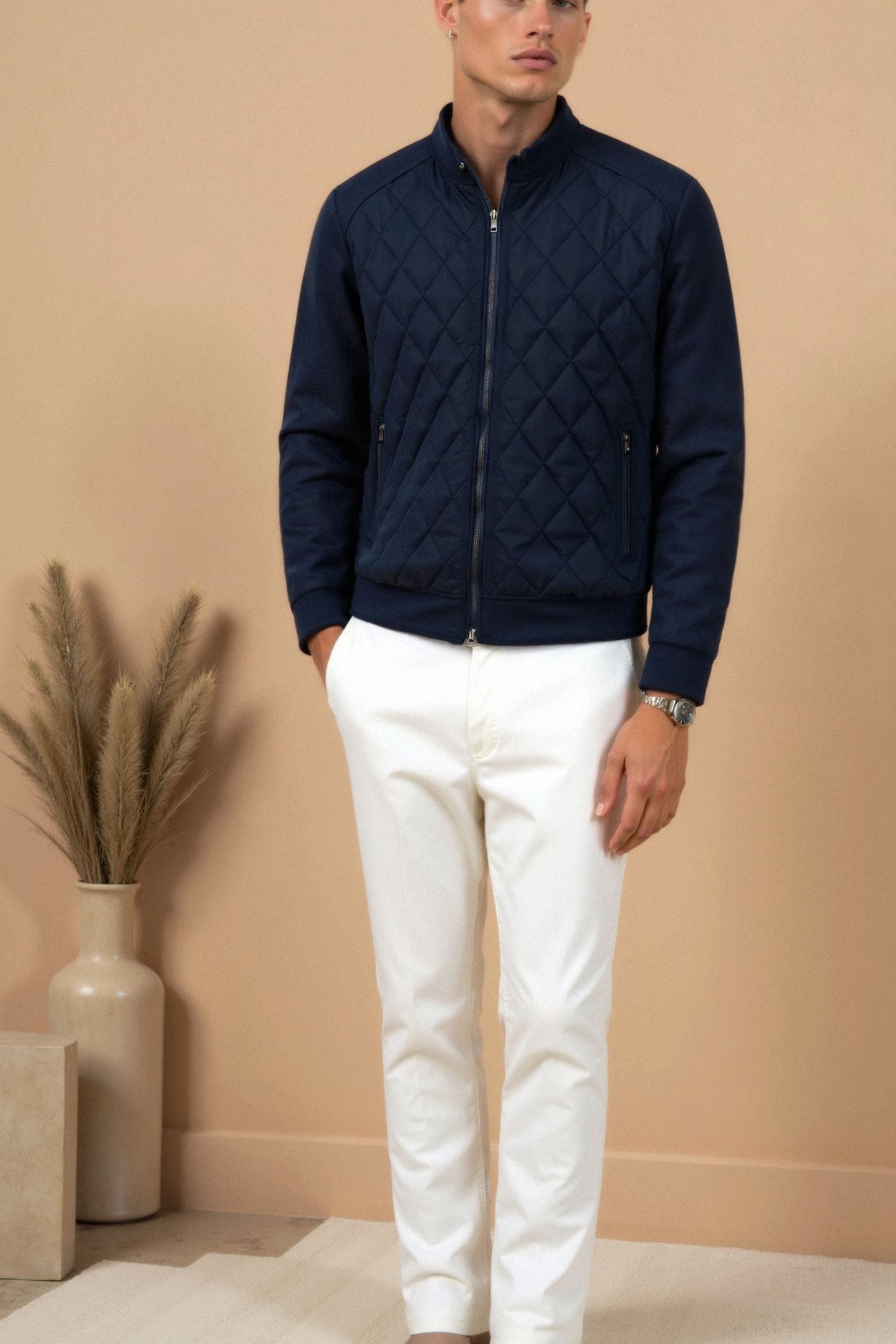 Smart Luxury Men's Classic Quilted Jacket