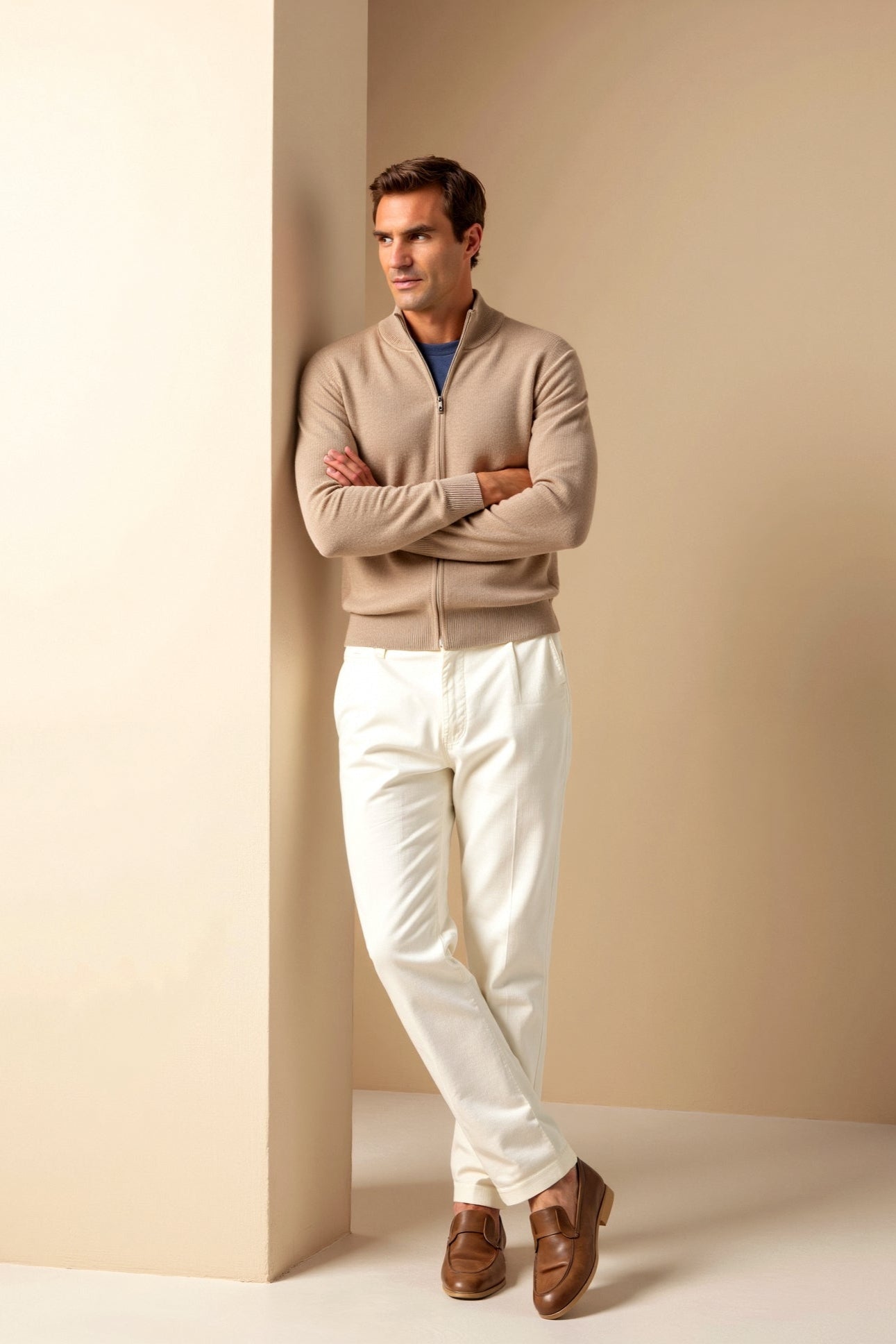 Smart Luxury Slim Fit Elegant Full Zip Jacket