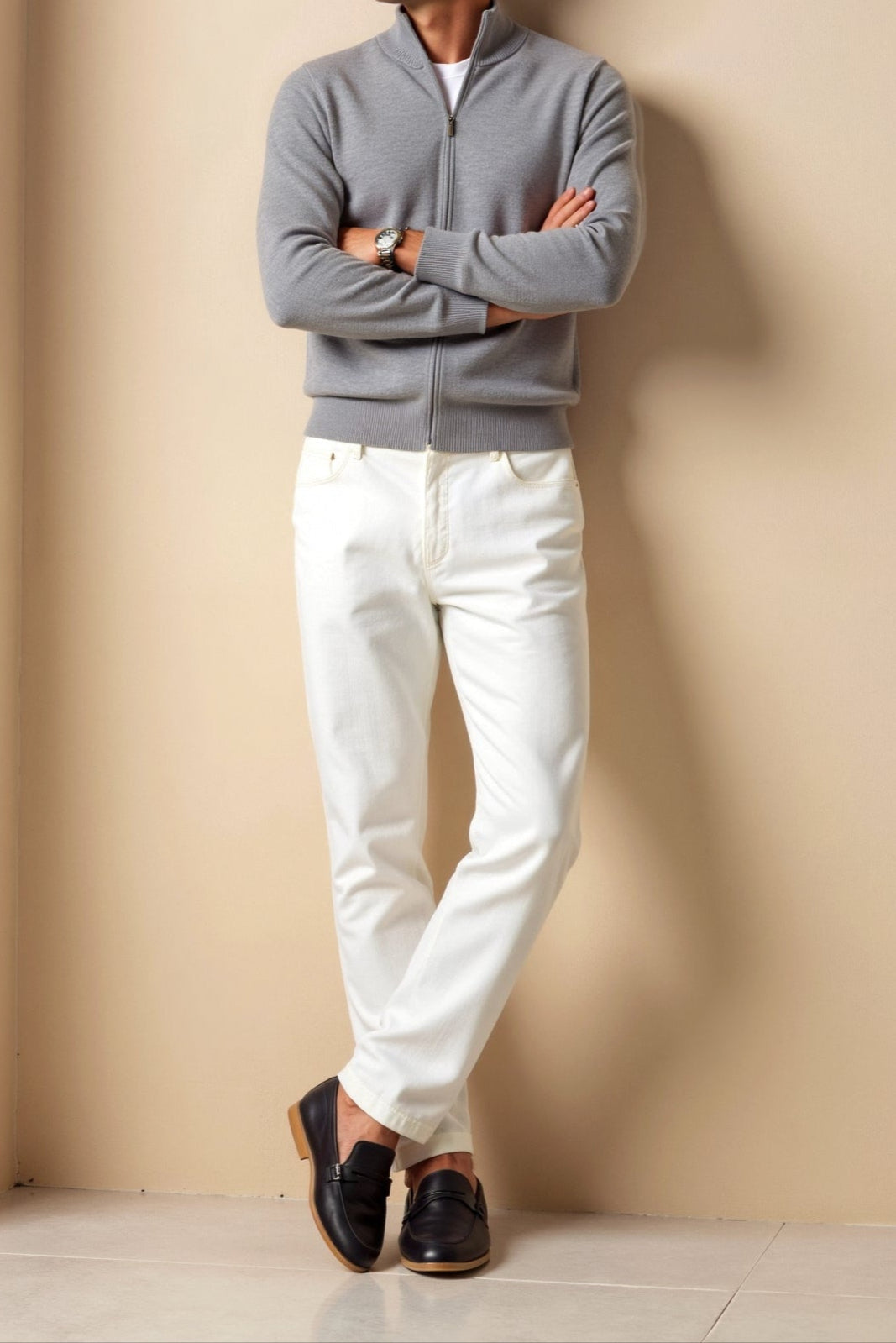 Smart Luxury Slim Fit Elegant Full Zip Jacket