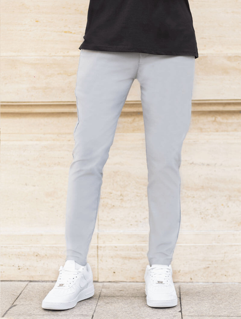 Liora Stretch Pants - Light Grey