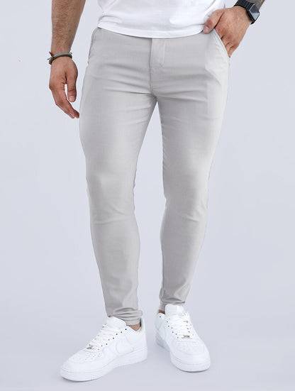 Liora Stretch Pants - Light Grey