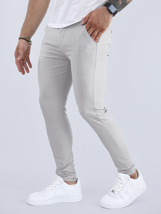Liora Stretch Pants - Light Grey