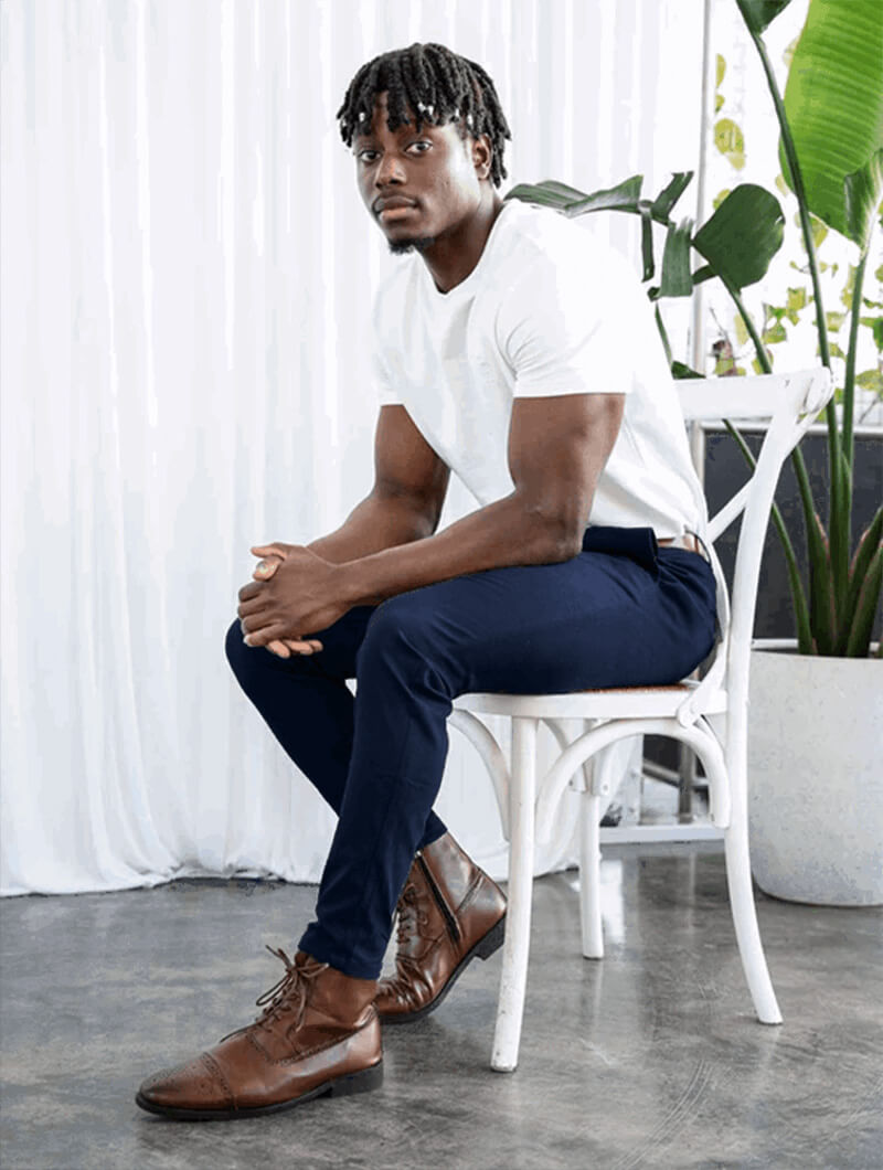 Liora Stretch Pants - Blue