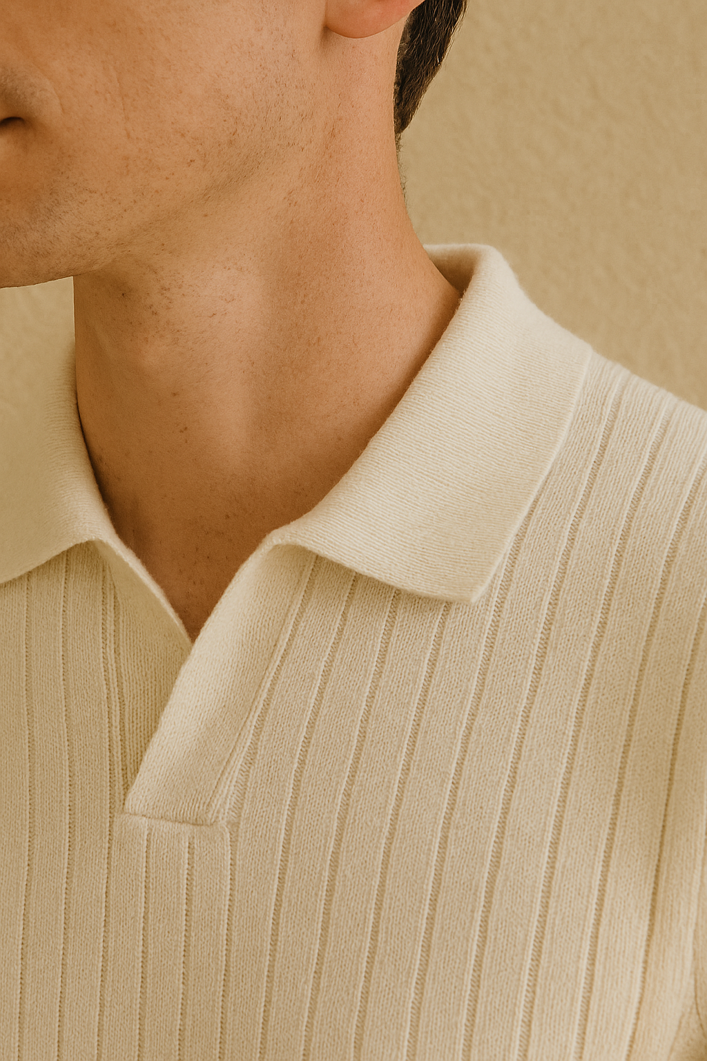 Old Money Striped Long Sleeve Polo T-Shirt
